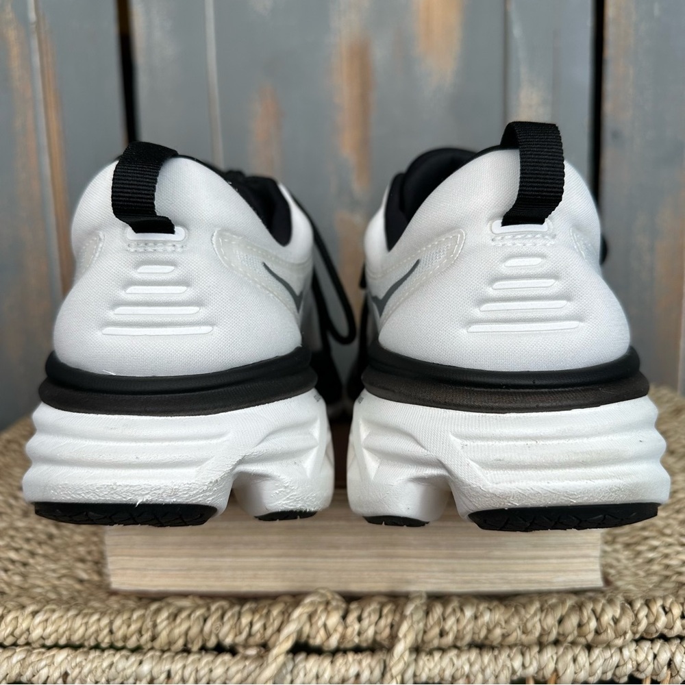 HOKA Men's Bondi 8 Sneakers White Black Sz 11.5 - Picture 8 of 15